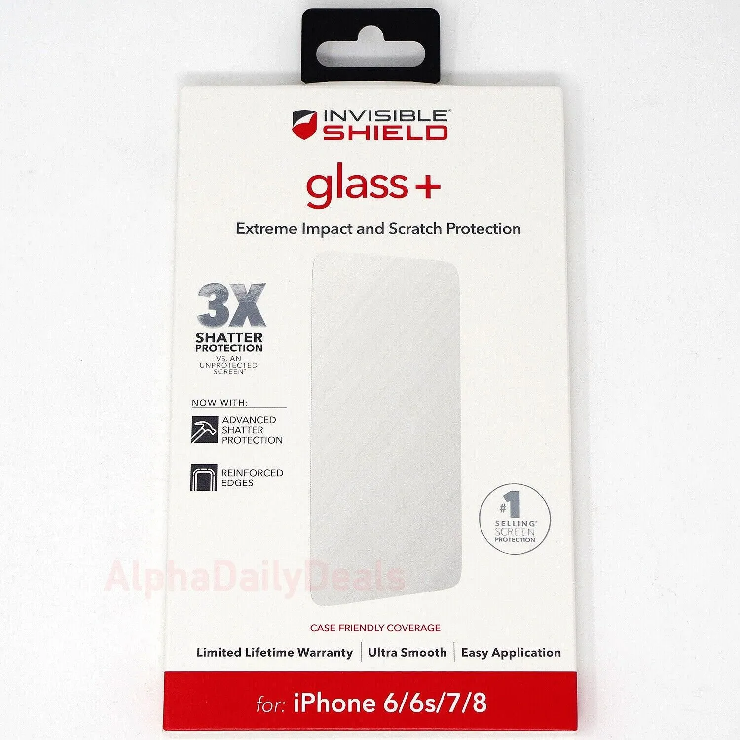ZAGG InvisibleShield Glass+ Screen Protector  iPhone 8/7/6s/6