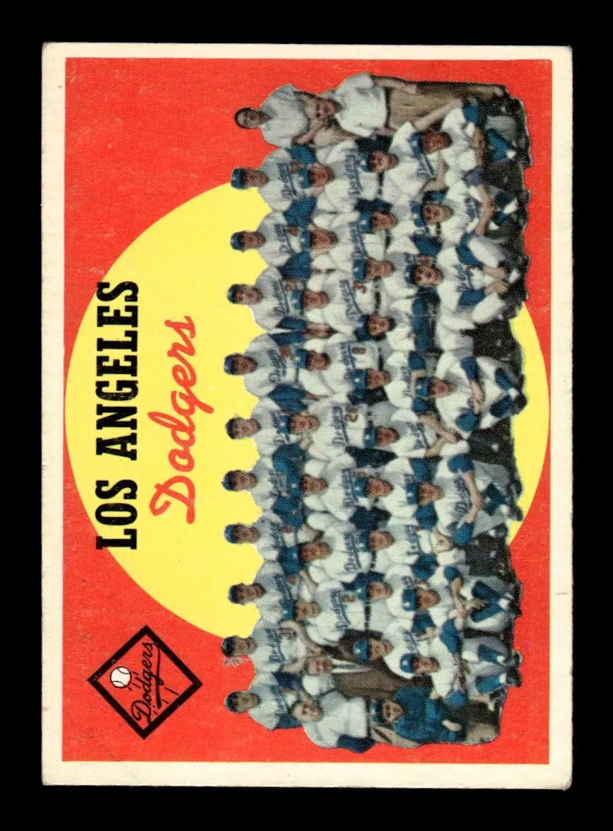 1959 Topps #457 Dodgers Team Card EX HOF10009448