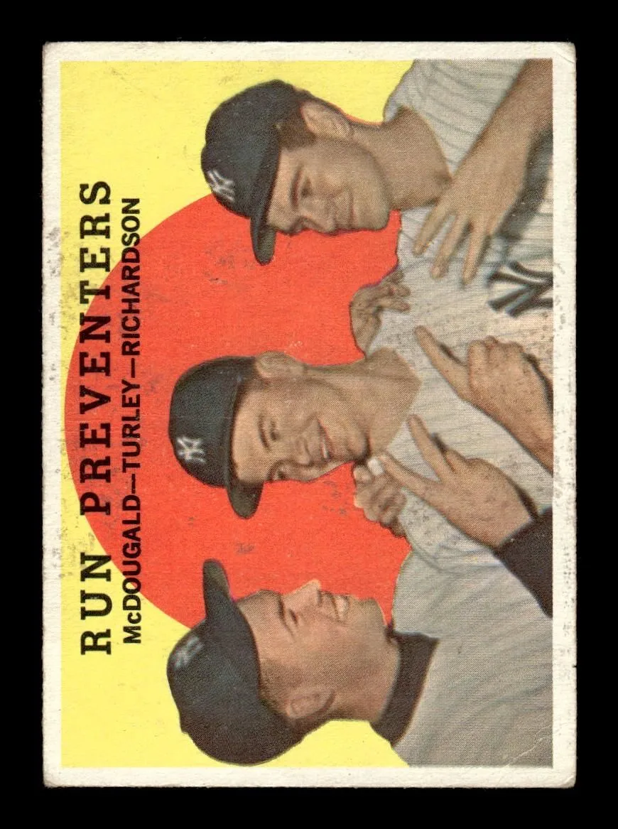 1959 Topps #237 Run Preventers McDougald Turley Richardson VG HOF10009311