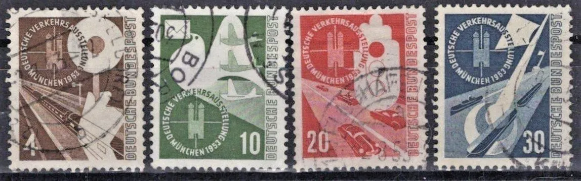 Germany 698-701 Used VF 1953 Transportation Birds Ships ZAYIX