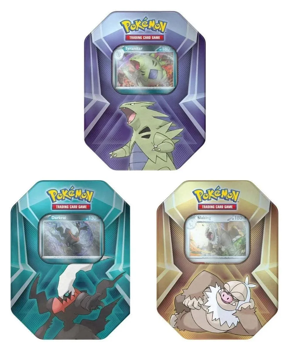 Tyranitar/Dark Eye/Slaking Triple Whammy Tin Set