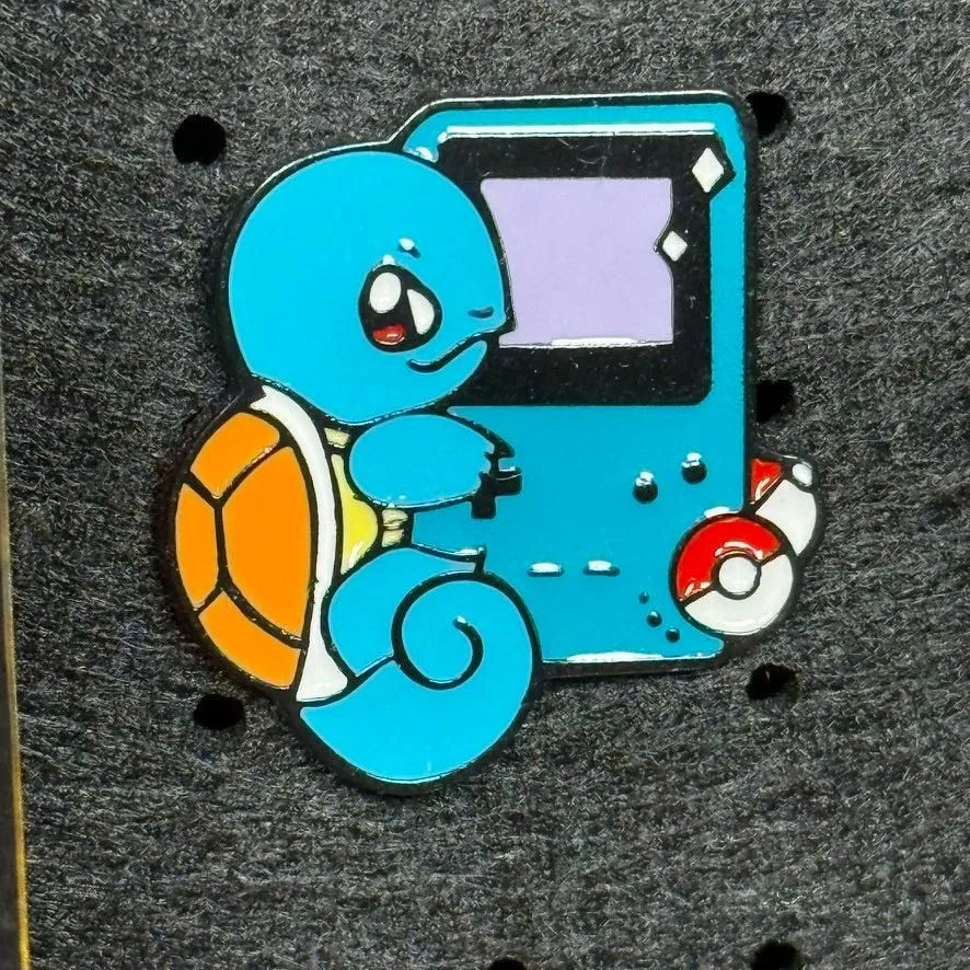 Squirtle Game Boy Pin 1"