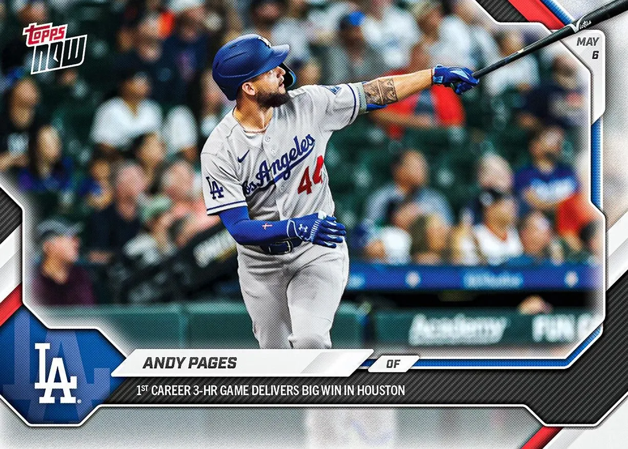 2026 Topps NOW MLB Andy Pages - 1st Career 3-HR Game Delivers Big Win in Houston #168