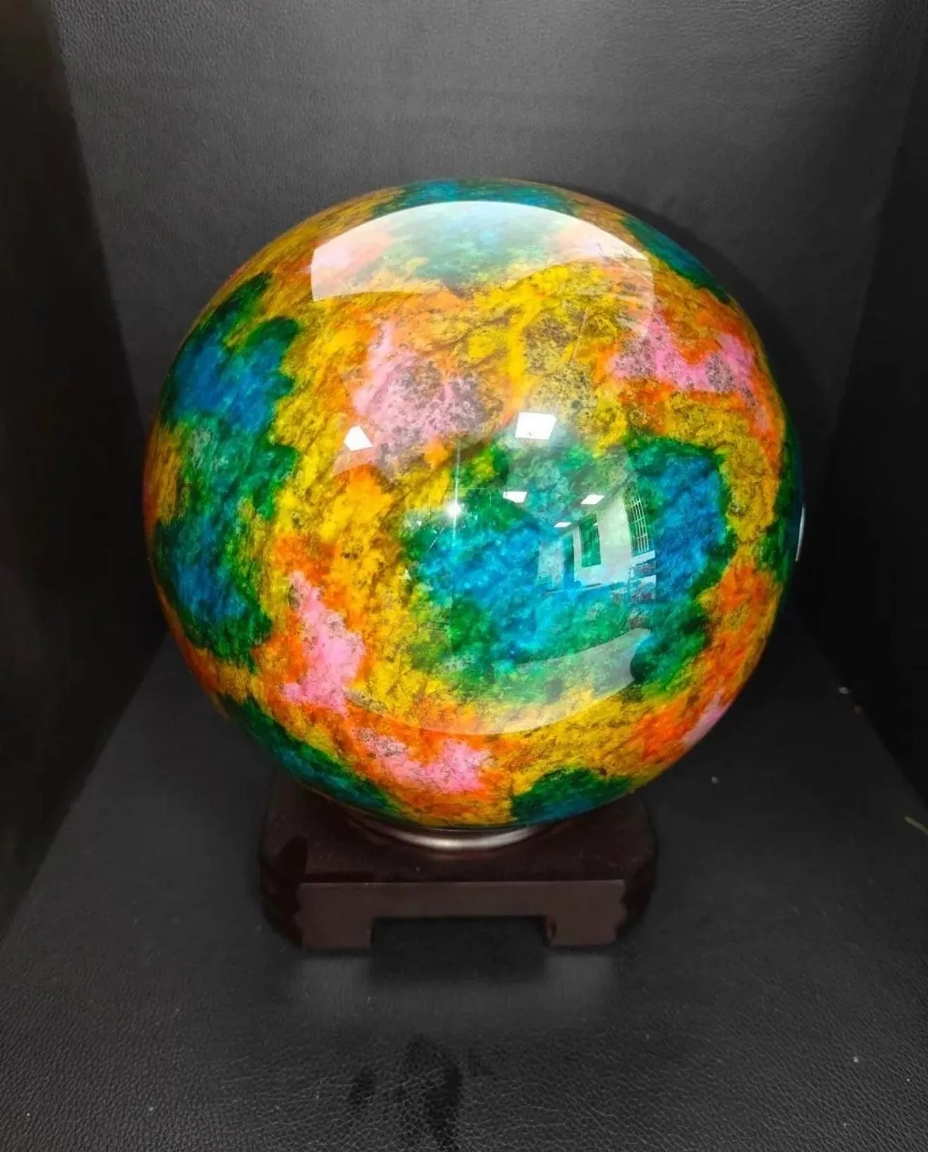 LARGE Seven Color Jade Sphere