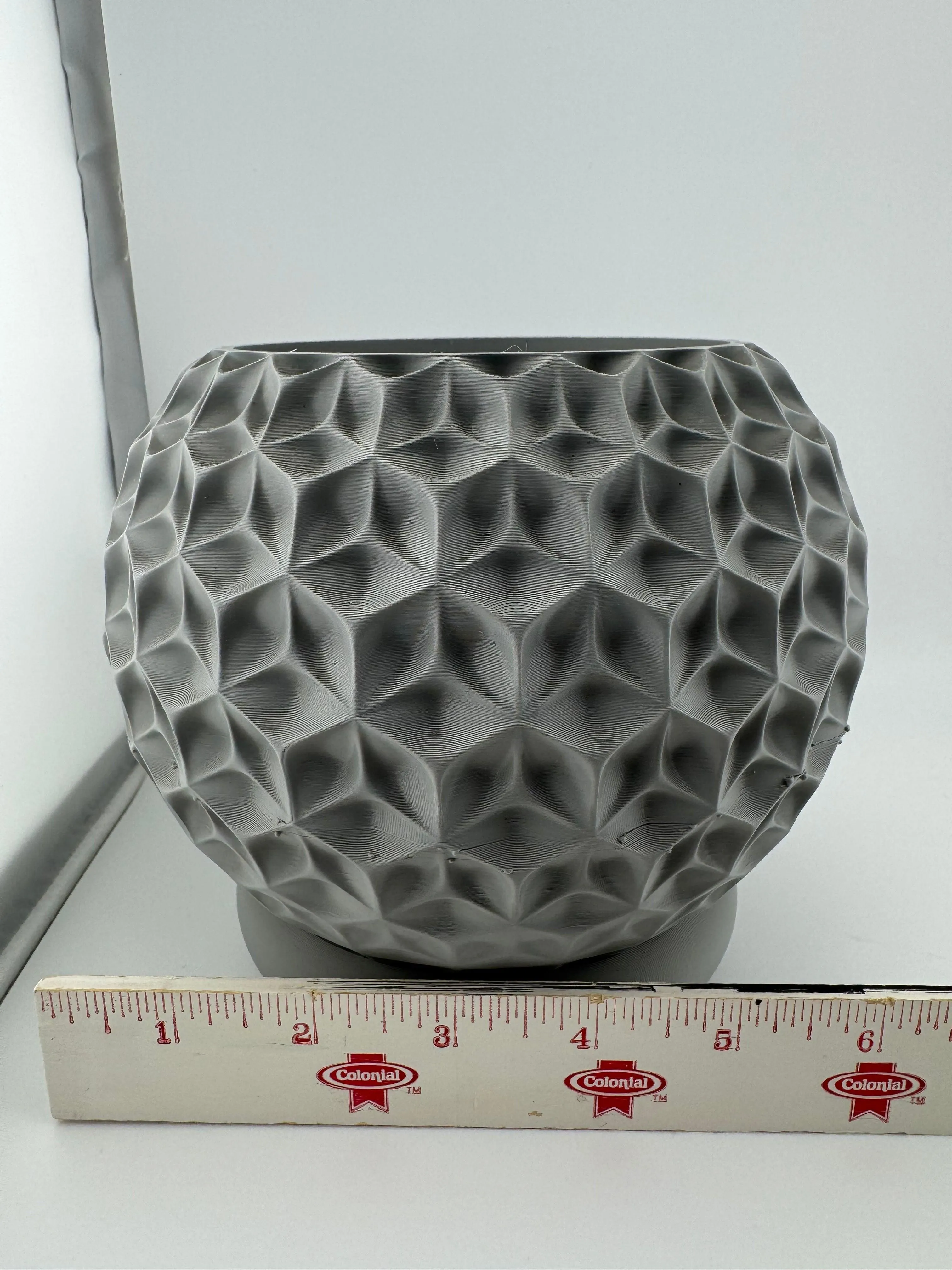 Flower Pot -- 3D Printed -- The Trihex Planter Pot with Tray