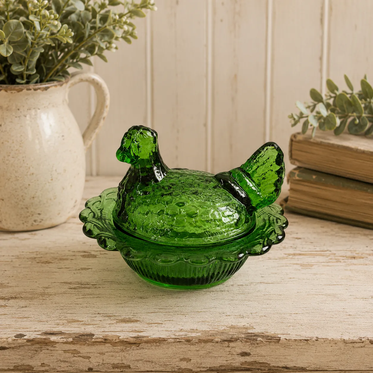Green | Chick Salt on Wide Rim Base