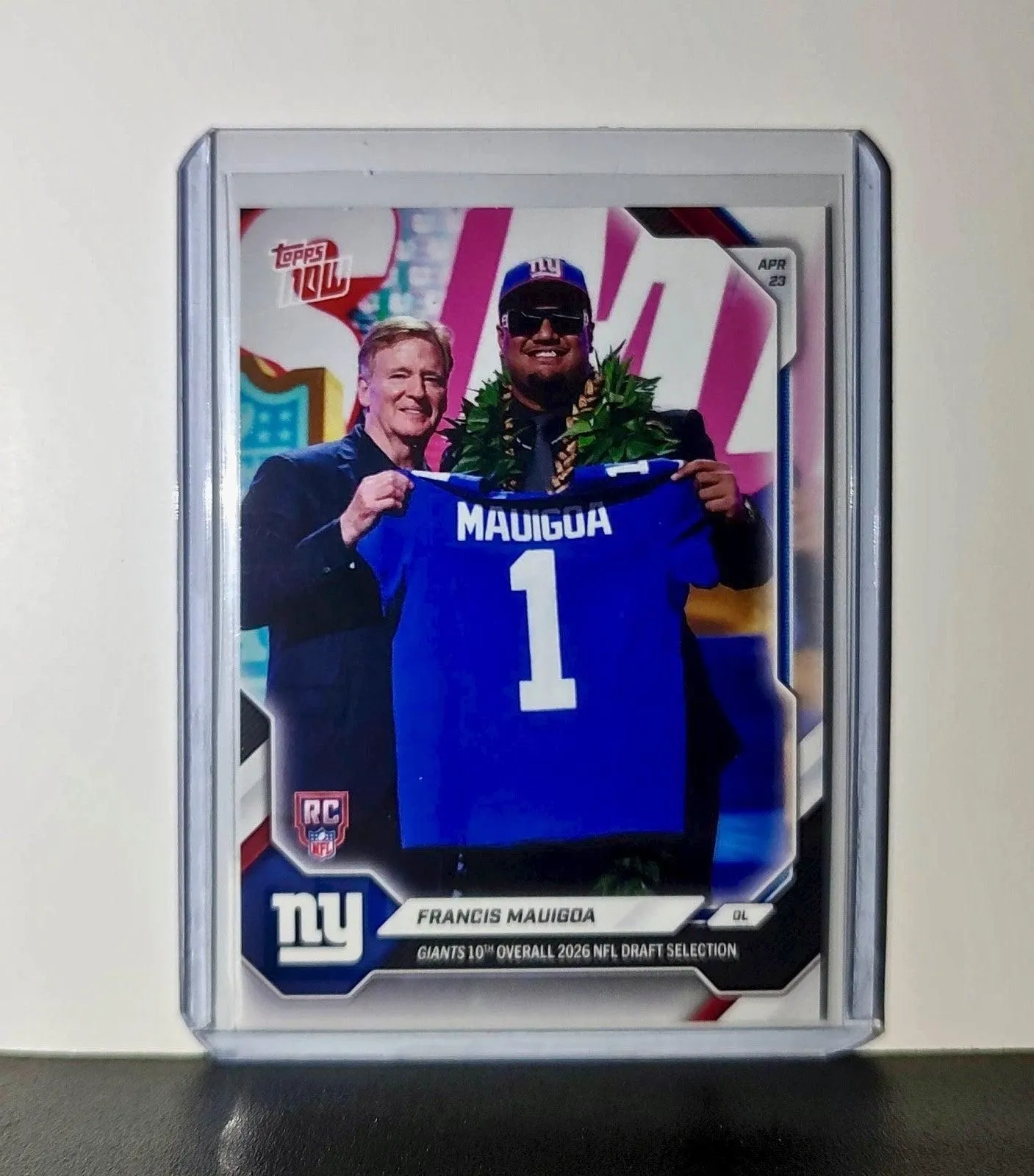 Francis Mauigoa Rookie 2026 Topps Now Draft Night #FMAU Card New York Giants