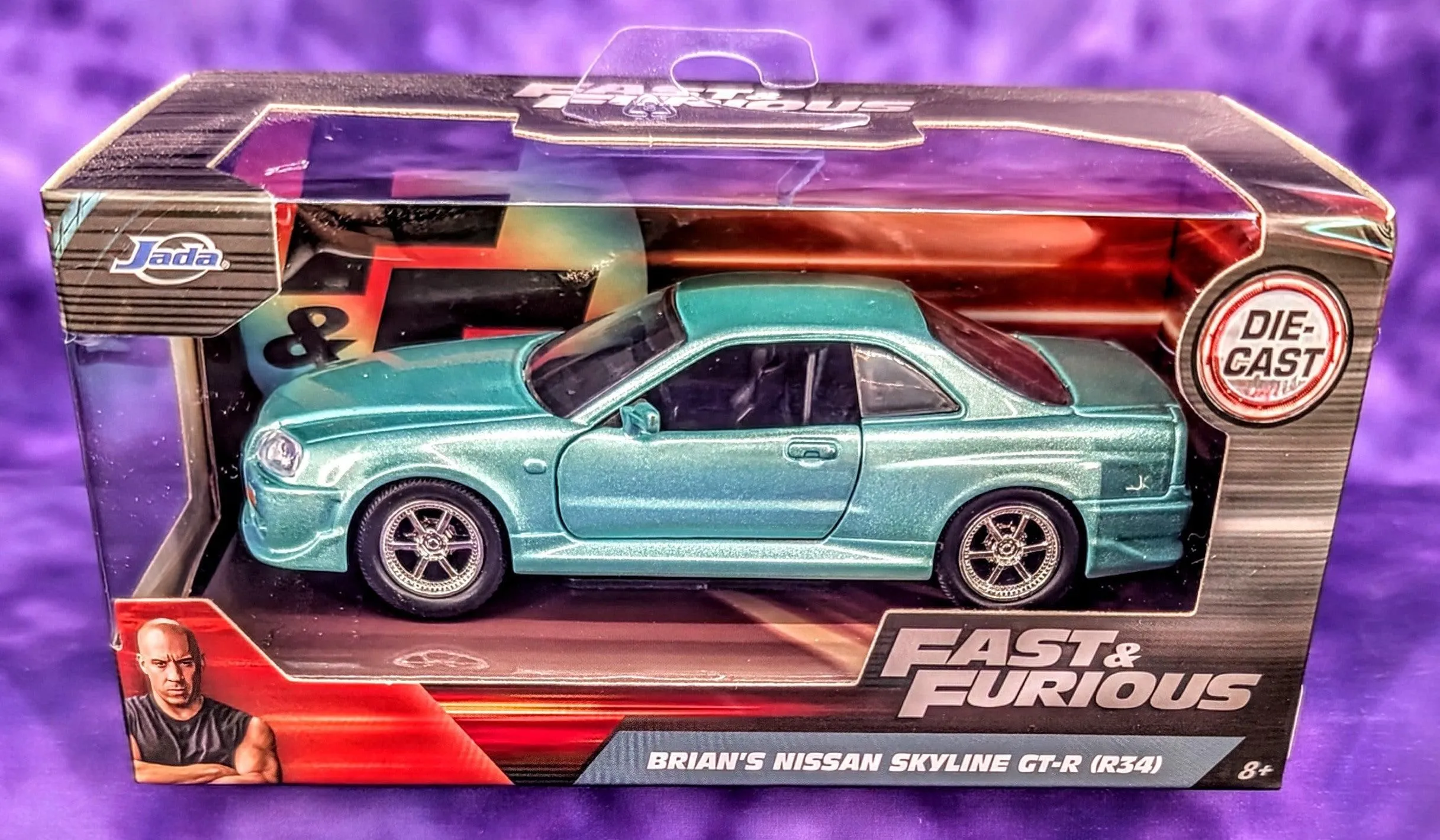 Jada 1:32 Fast & Furious Brian’s Nissan Skyline GT-R (R34)