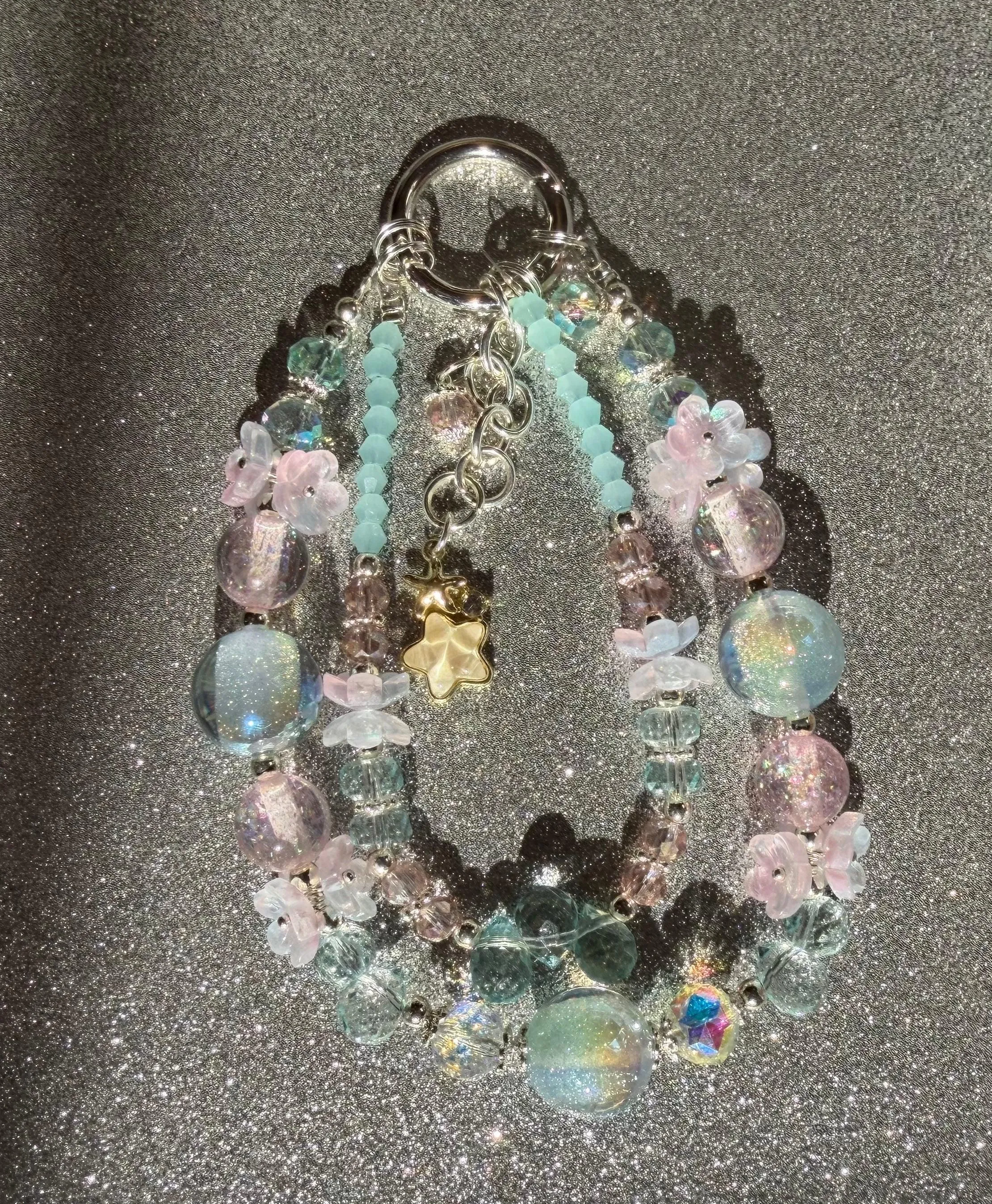 Celestial Beaded Purse & Phone Charm