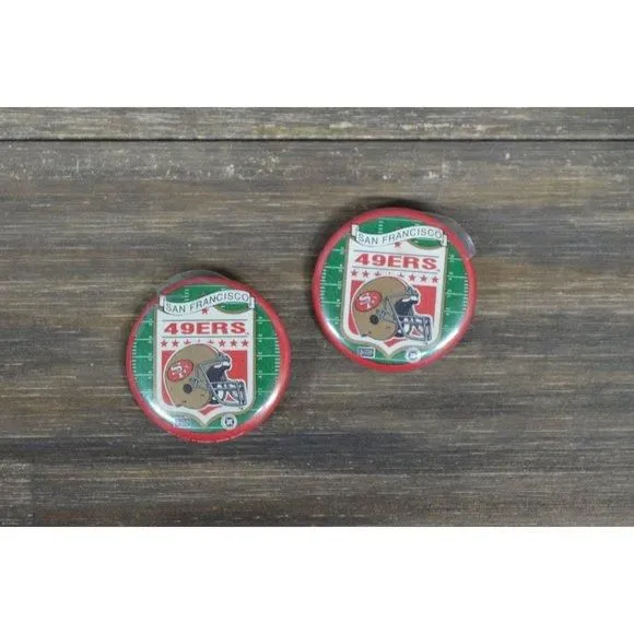 Product image for San Francisco 49ers Fan Pin Lot of 2 Vintage Western Division NFL