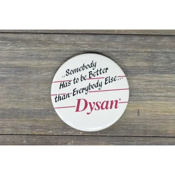 Product image for Vintage Dysan Promo Button pin Better Everybody Else 5.25" Floppy Developer