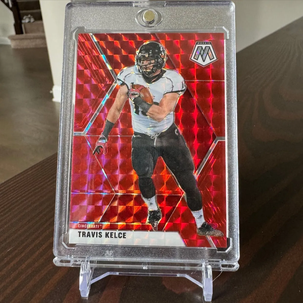 Product image for Travis Kelce 2021 Mosaic Draft Picks #88 Red Prizm /99 - KC Chiefs SUPER BOWL TE