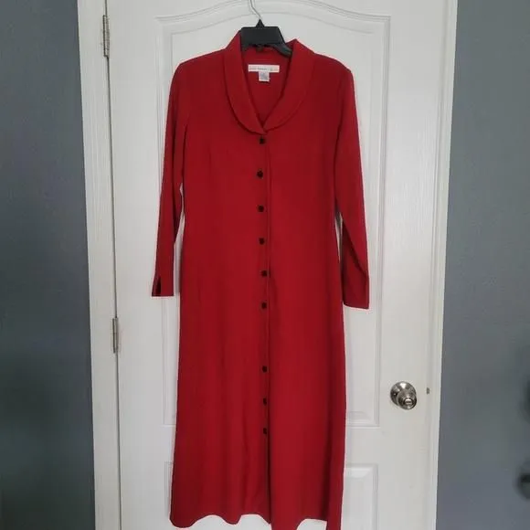 Product image for Vintage David Warren red dress button down size 6P
