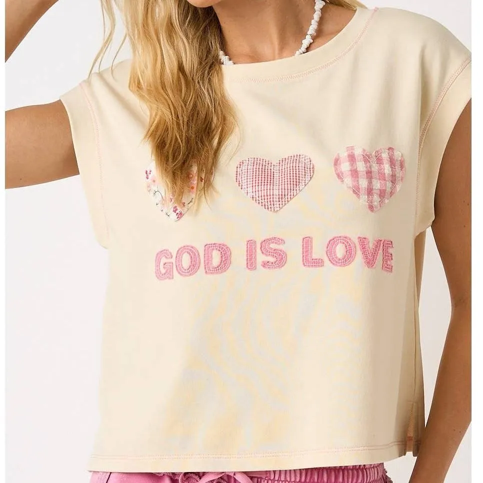 God Is Love Patchwork Tee