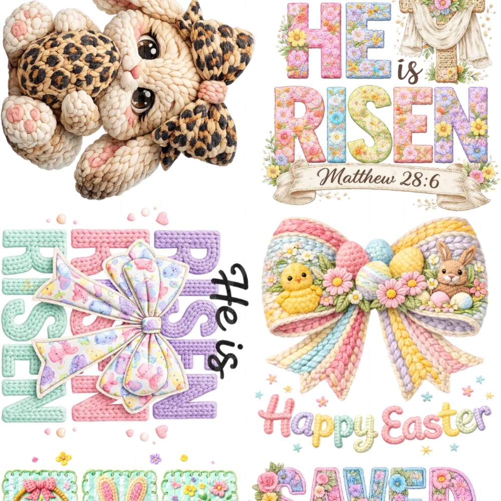 Easter 3 GANG SHEET 10 FULL SIZE IMAGES