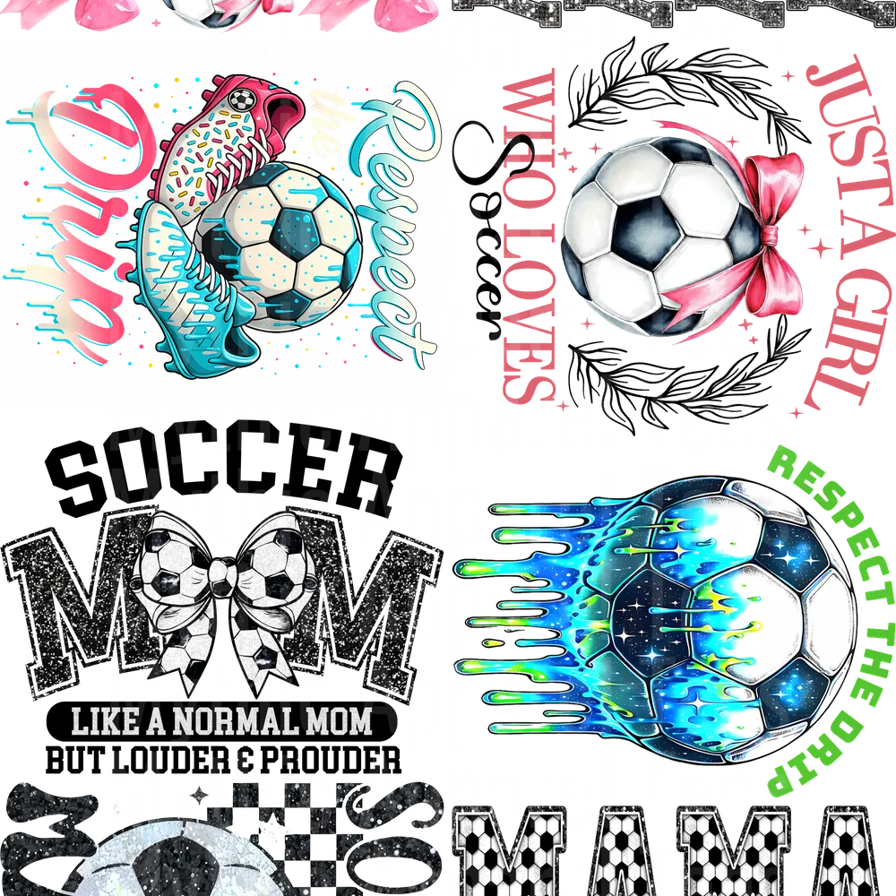 Soccer GANG SHEET 10 FULL SIZE IMAGES