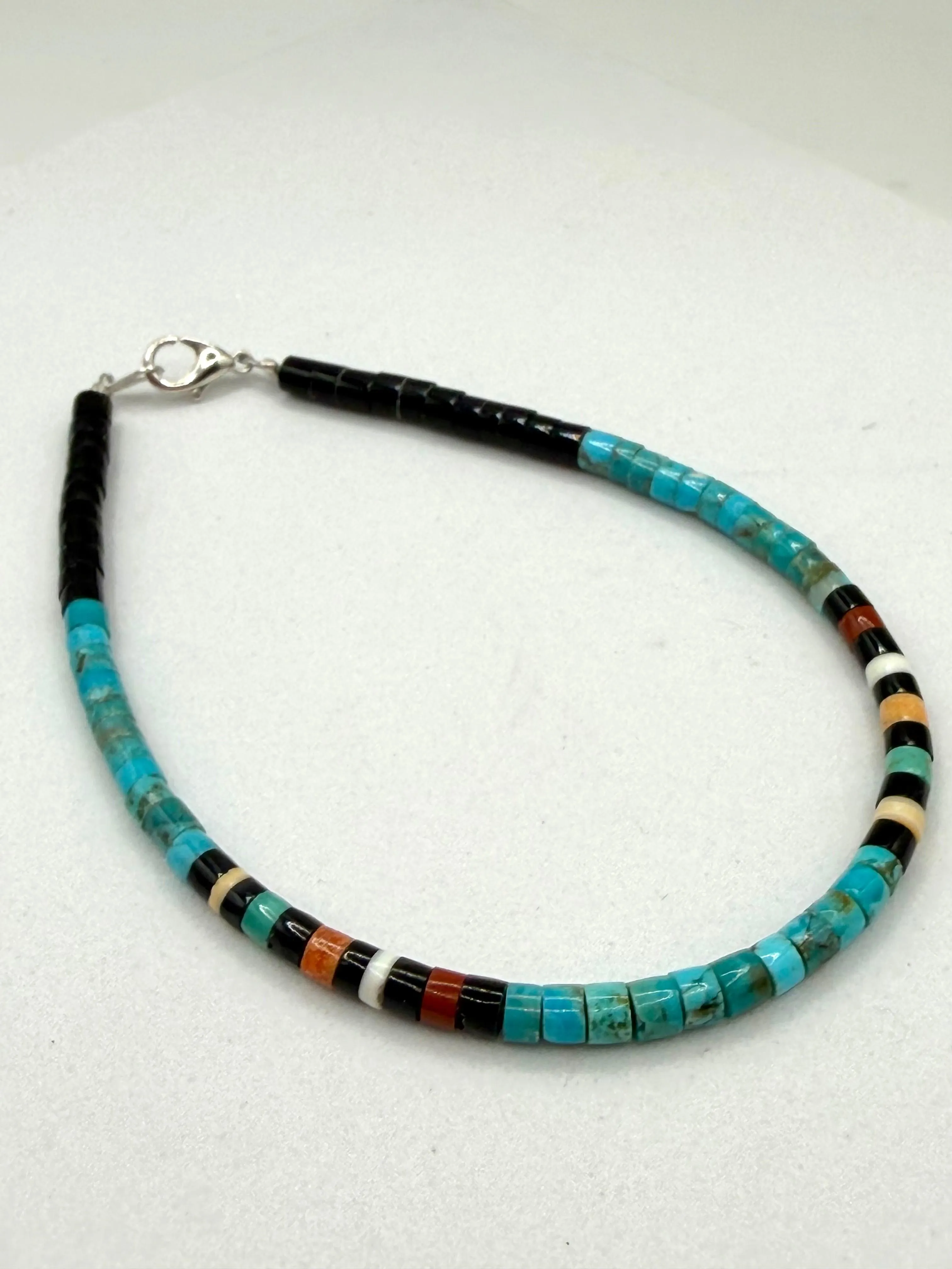 MULTISTONES KINGMAN TURQUOISE BRACELET 7.5" (MW 436)