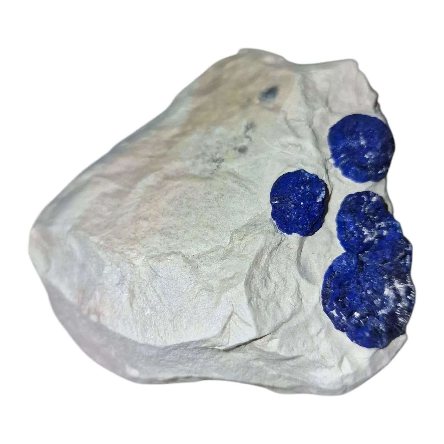 Azurite Sun on Kaolinite Matrix
