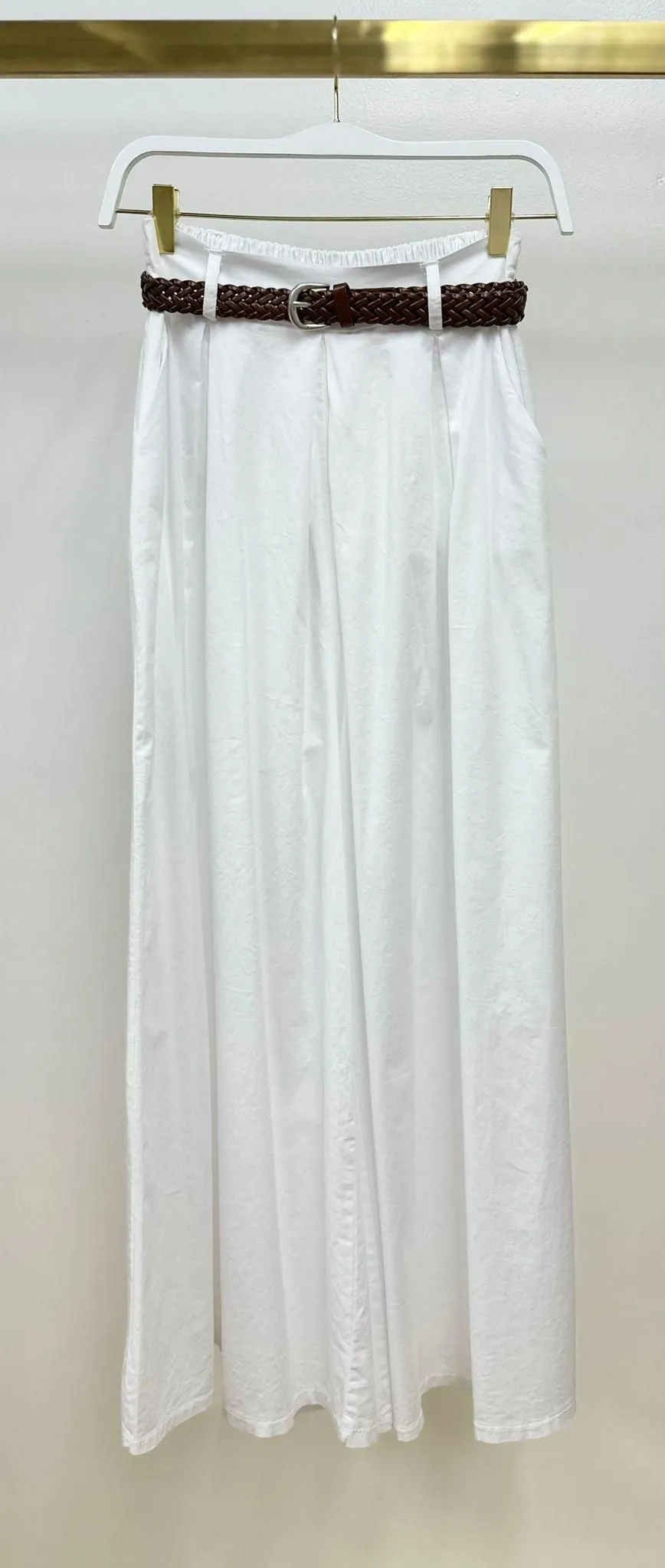 Wide Leg Palazzo Pant with Twist Belt