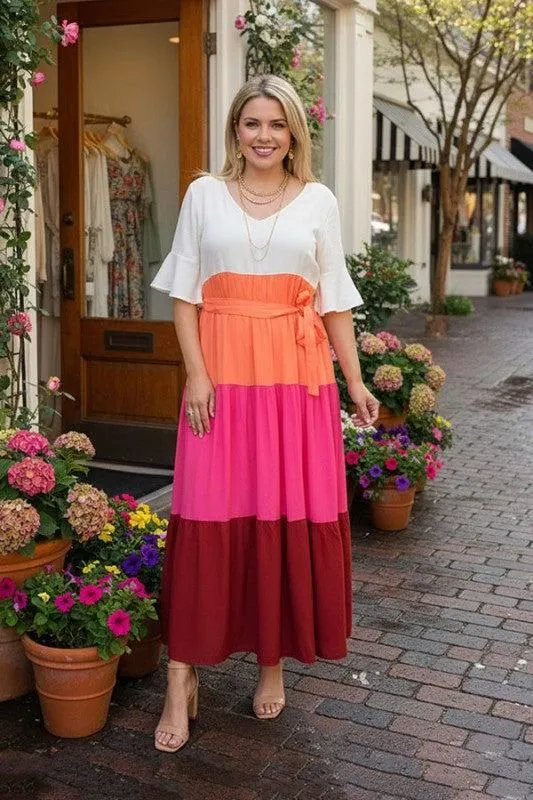 Color Block Maxi Dress!