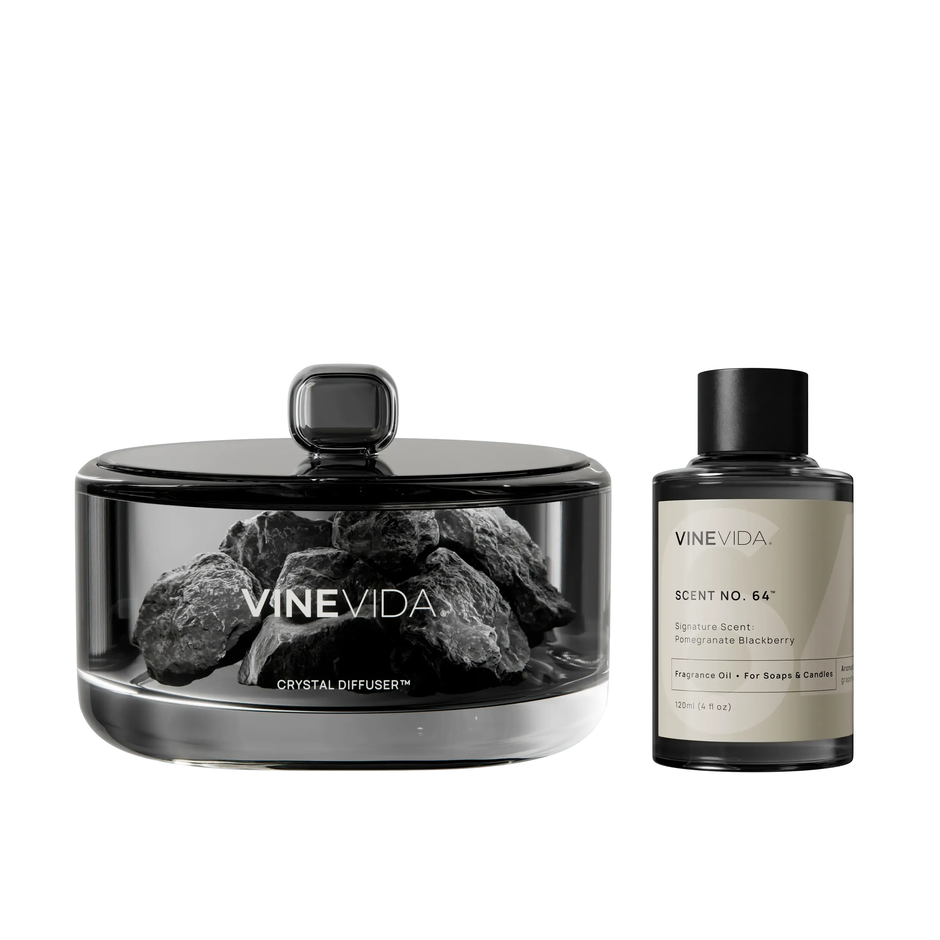 NO. 64 Crystal Diffuser - Pomegranate Blackberry - Black - 120 mL