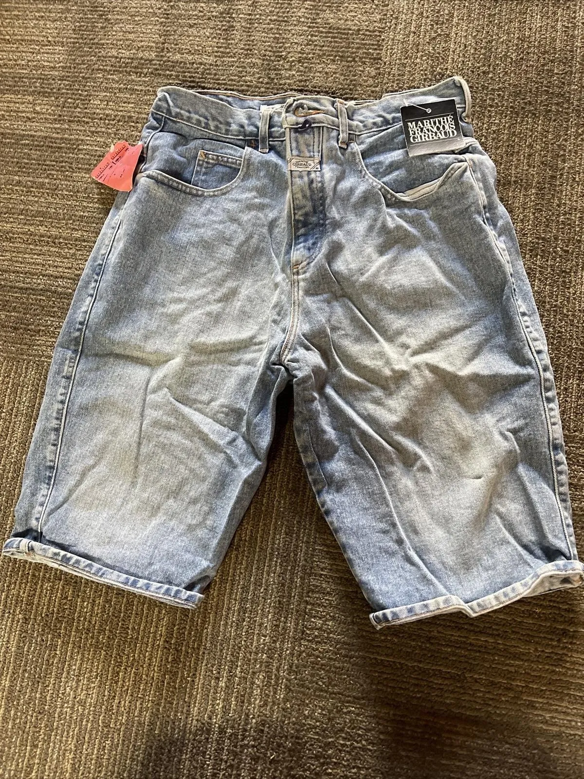 new old stock 1990 MARITHE FRANCOIS GIRBAUD Womens Jean shorts 5/6 Denim USA