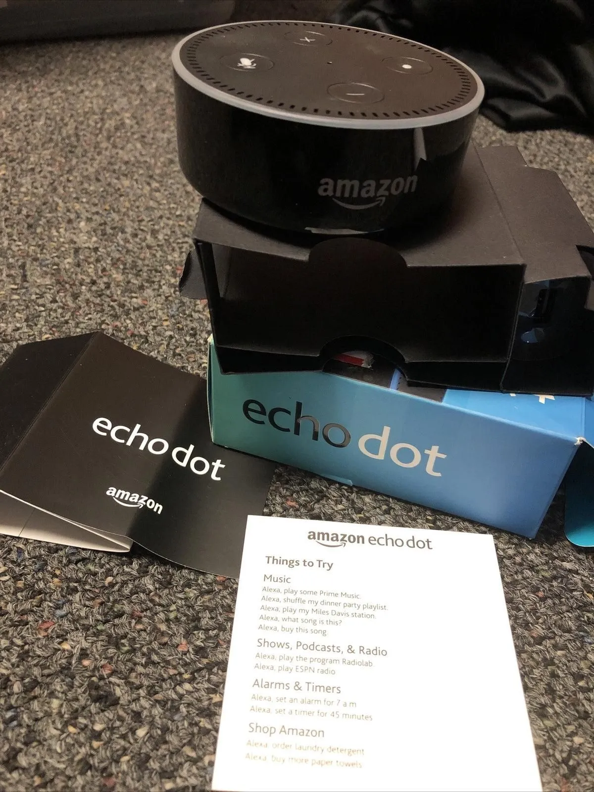 Amazon Echo Dot (2nd Generation) Smart Speaker Comes With Charger