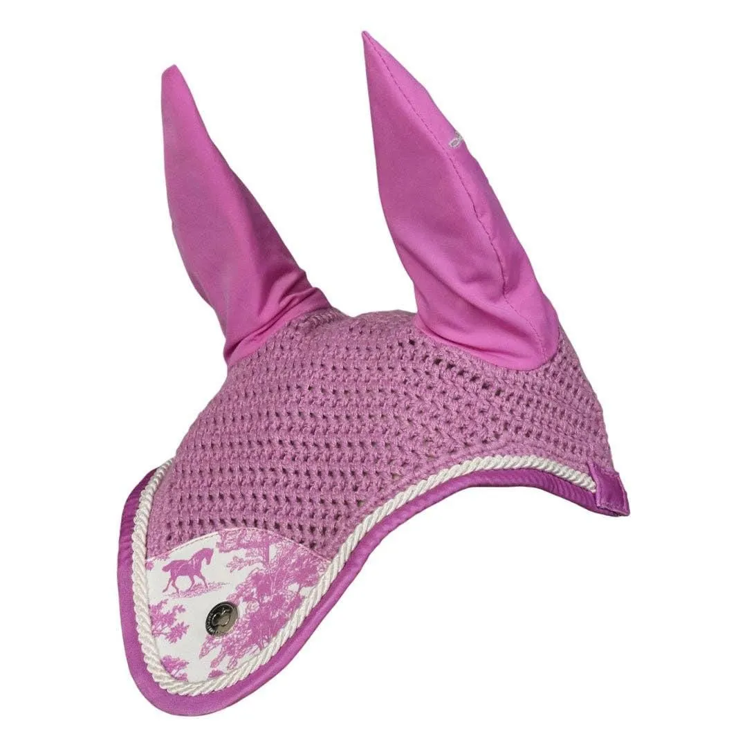 Dapplebay Equestrian Toile Fly Veil-Rose/White