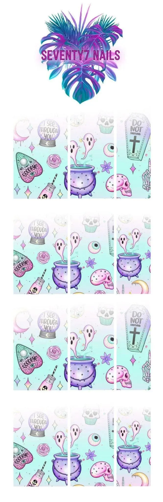 Ombre Waterslide Nail Decals - Cute But Creepy