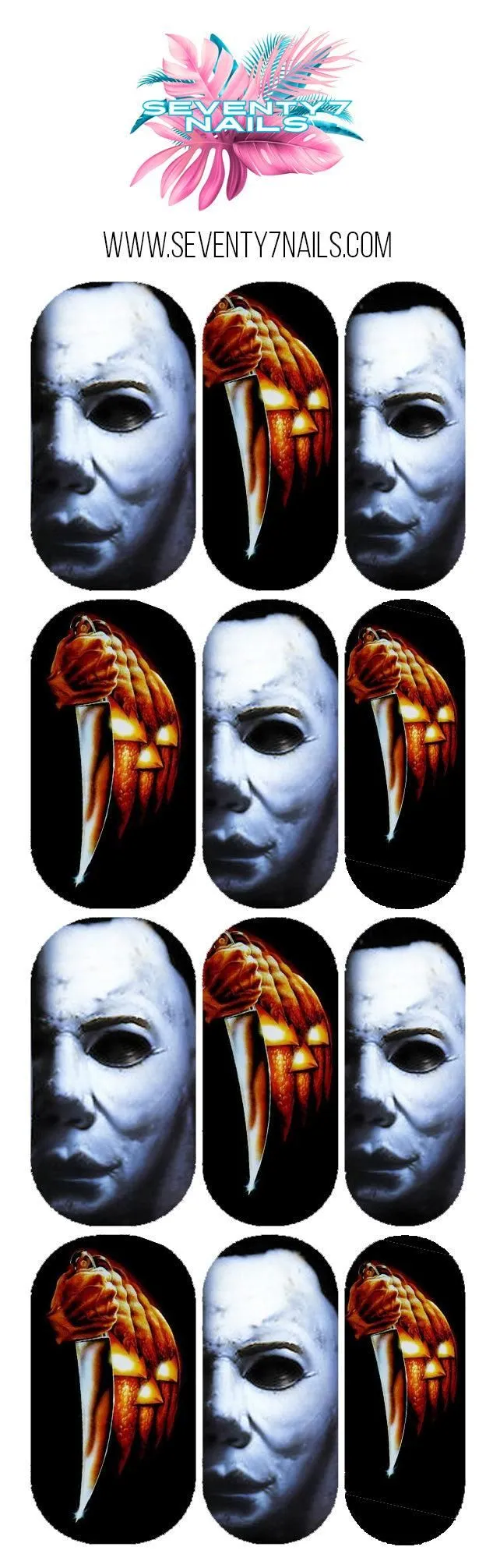 Waterslide Nail Decals - Michael Myers