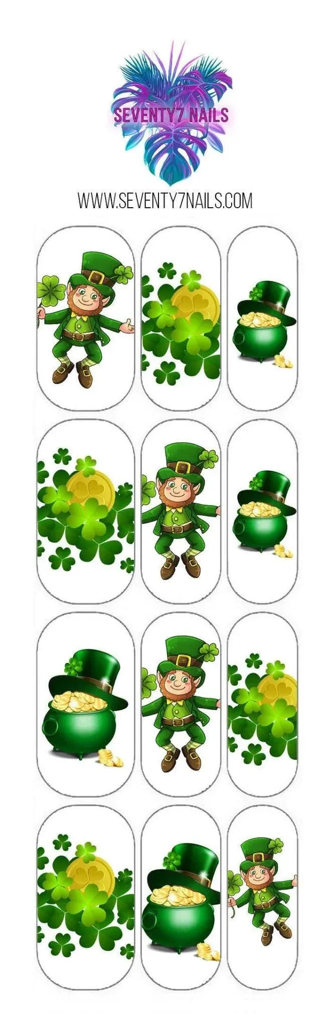 Waterslide Nail Decals - Leprechaun