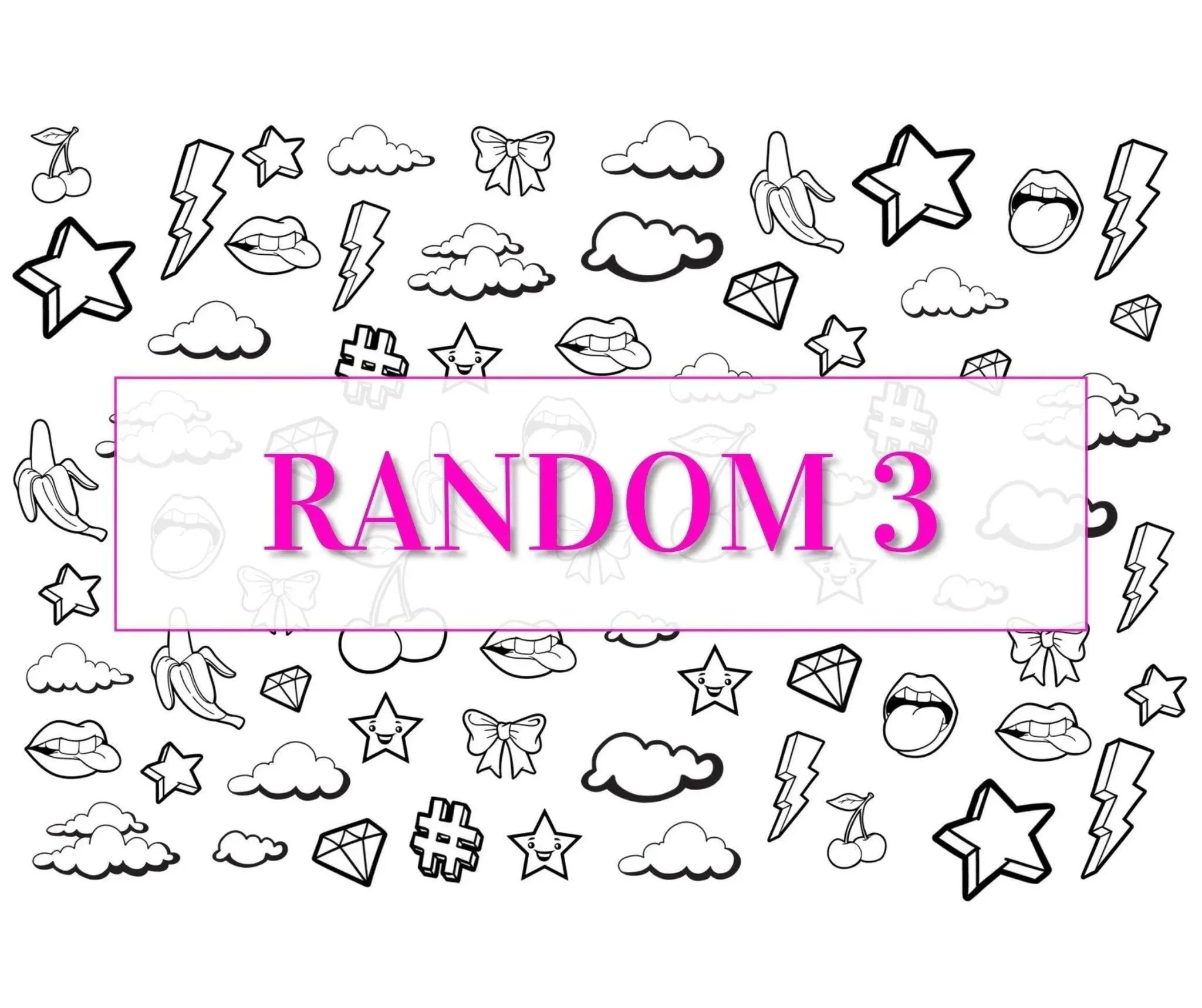 Nail Art Outline Decals - RANDOM 3