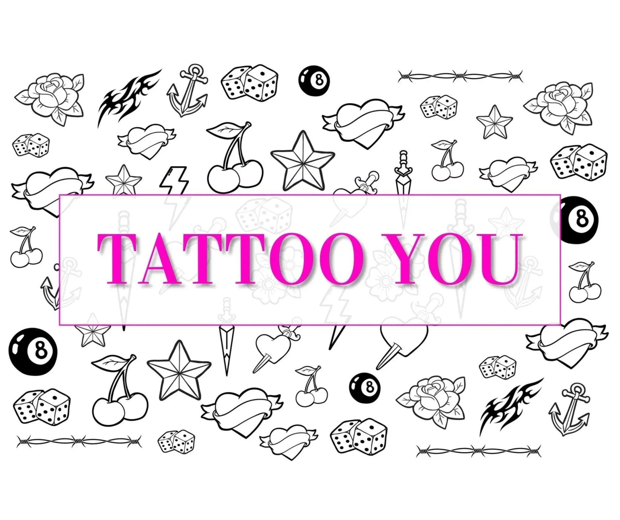 Nail Art Outline Decals - TATTOO YOU