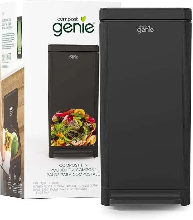 Compost Genie 3.6-Gallon Stainless Steel Kitchen Compost Bin