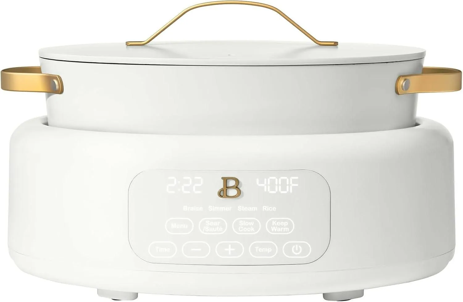 Beautiful 10-in-1 6-Qt Electric Multi-Cooker – White Icing by Drew Barrymore