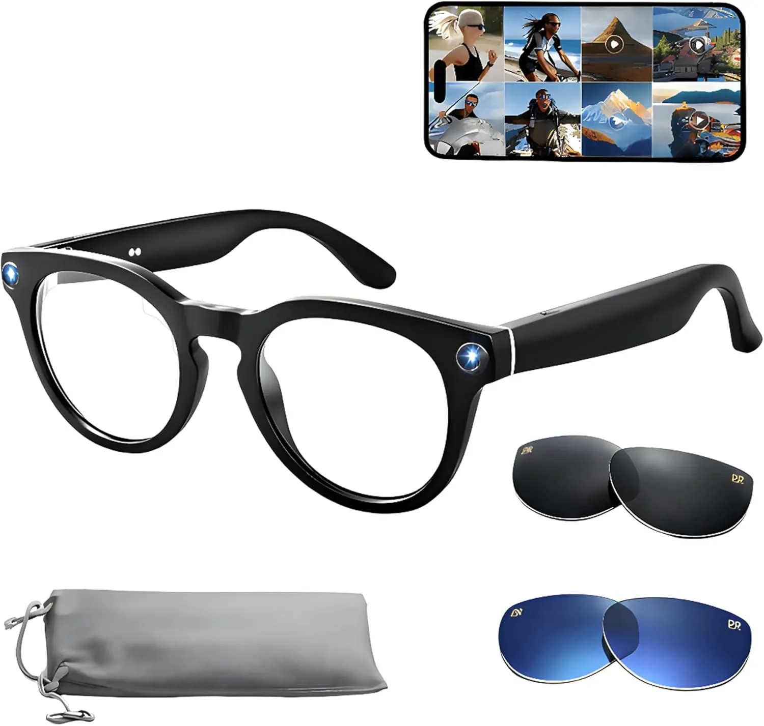 AiMB-S1 AI Smart Glasses – 1080p Camera, Bluetooth 5.4, ChatGPT & IPX5