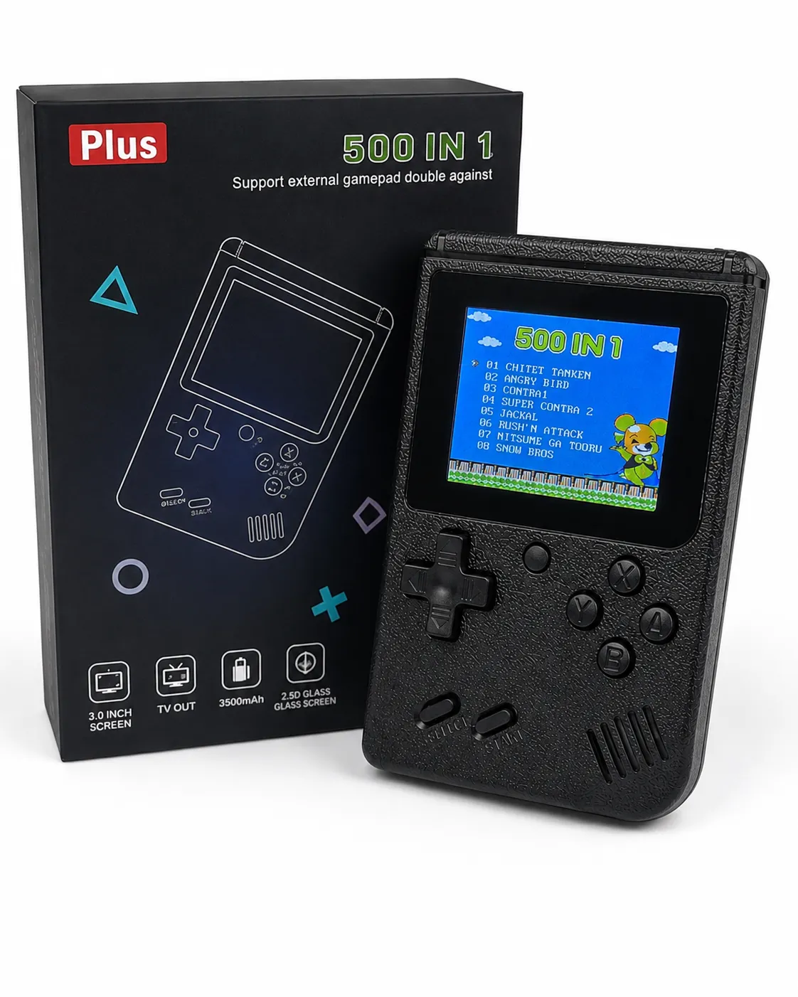 500-in-1 Handheld Game Console