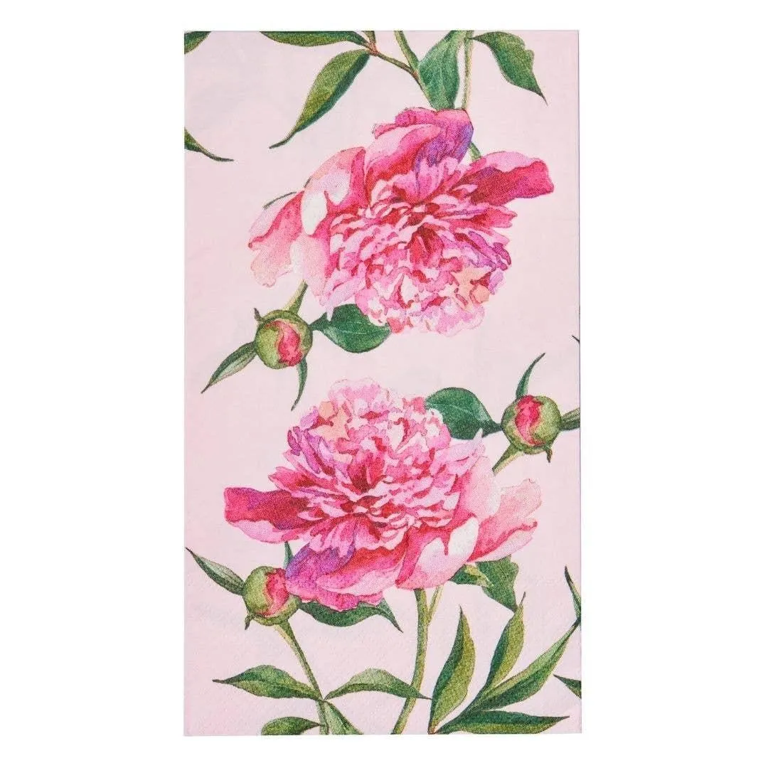 4310. Guest Towel Pink Peonies - 20pkg
