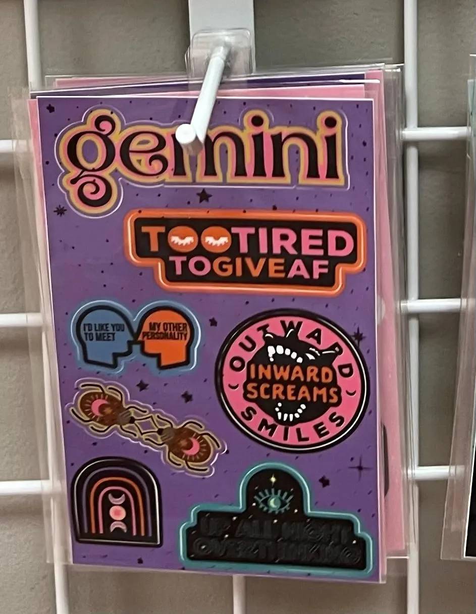 Astrology Sticker Sheet - Gemini (May 21 – June 20)