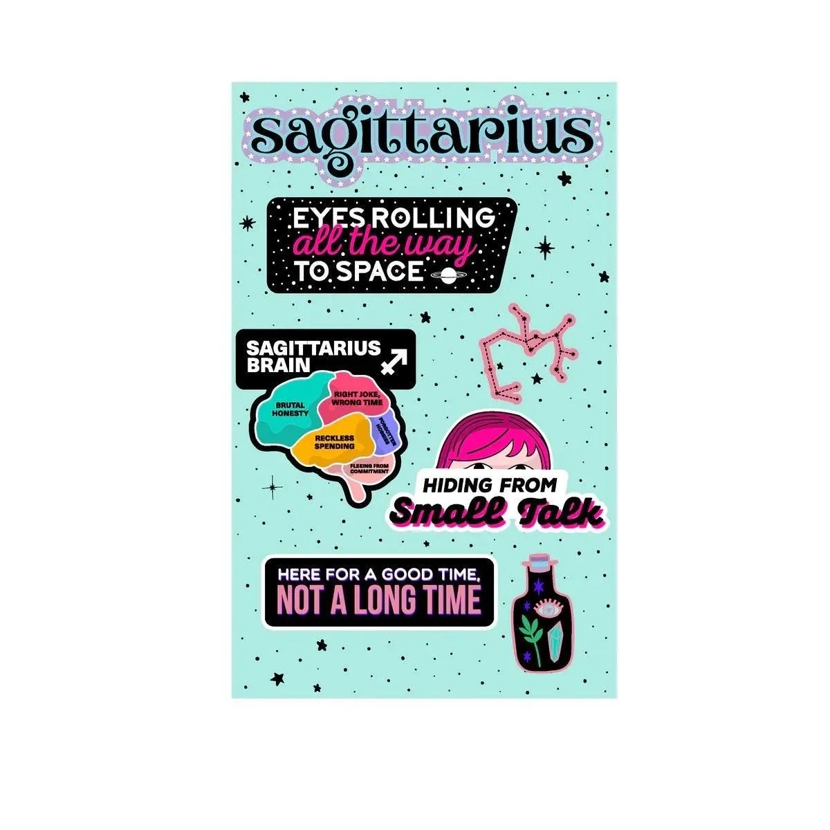 Astrology Sticker Sheet - Sagittarius (November 22 – December 21)