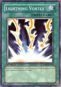 Lightning Vortex SD09-EN026 Structure Deck: Dinosaur's Rage Yu-Gi-Oh! Moderately Played 1st Edition Common / Short Print English Trading Card
