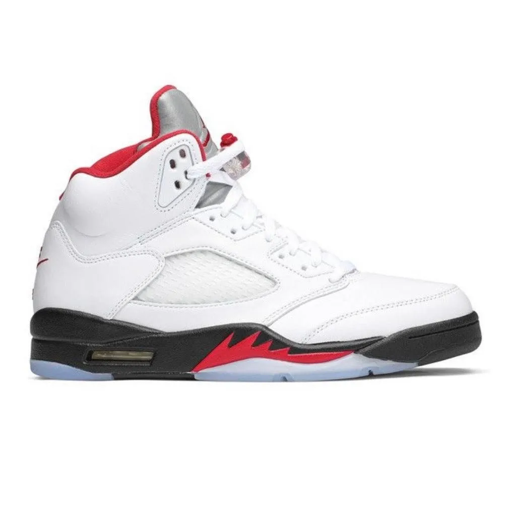 Jordan 5 Retro Fire Red Silver Tongue (2020)(USED)(SZ 12M)