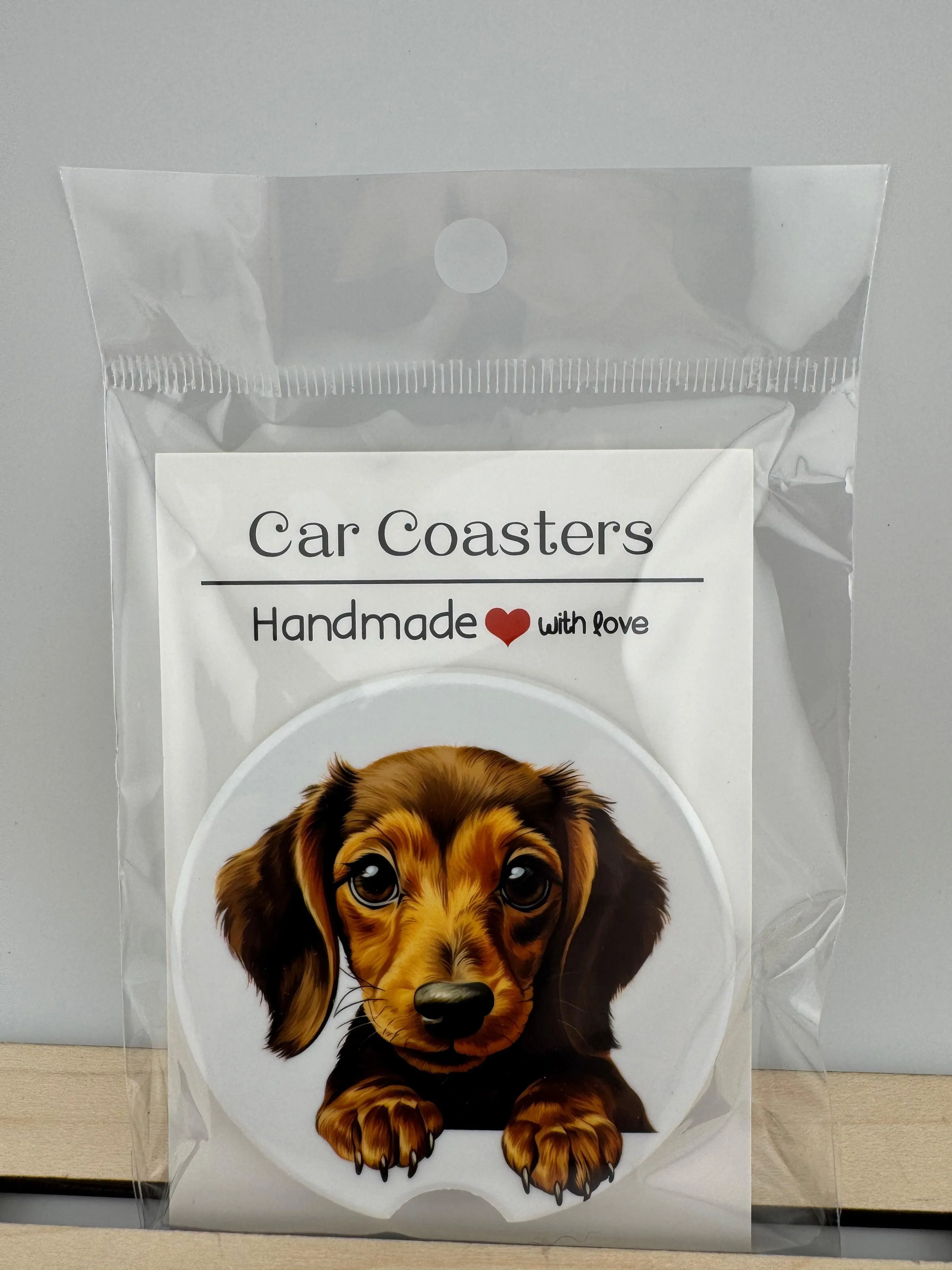 Car Coaster -- UV Printed -- Dachshund