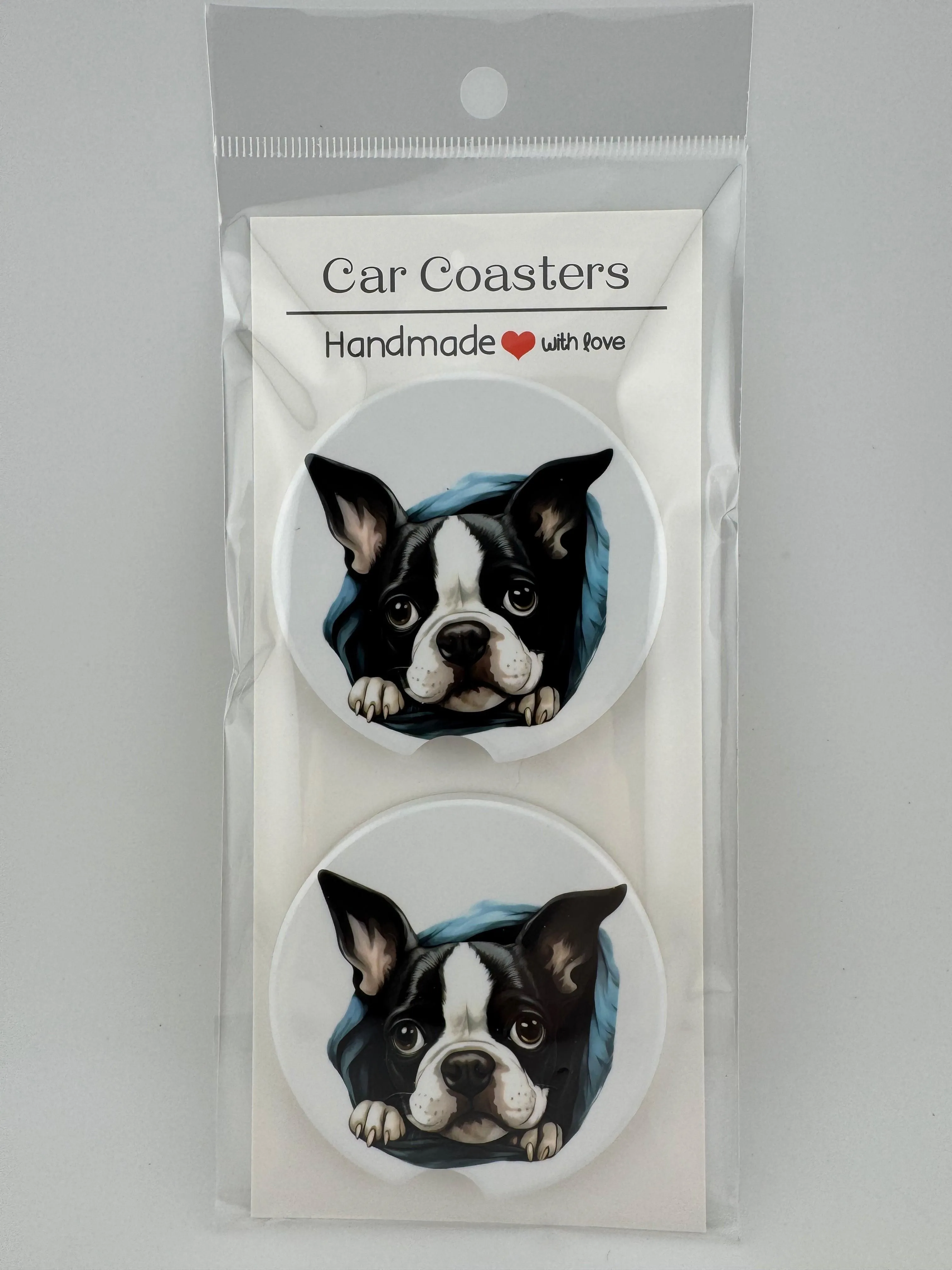 Car Coaster -- UV Printed -- Bulldog (Set of 2)