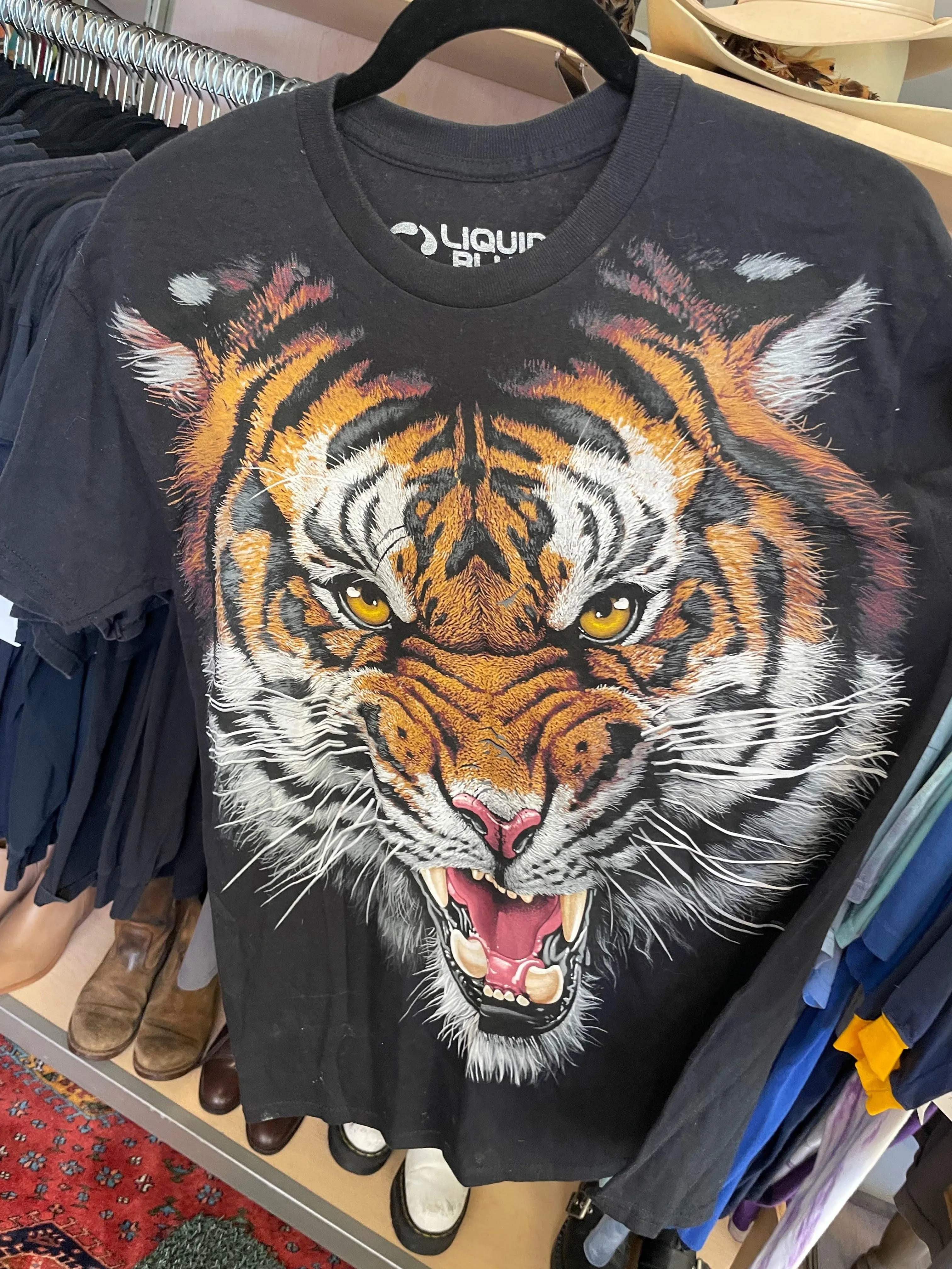 Liquid Blue Tiger Tee