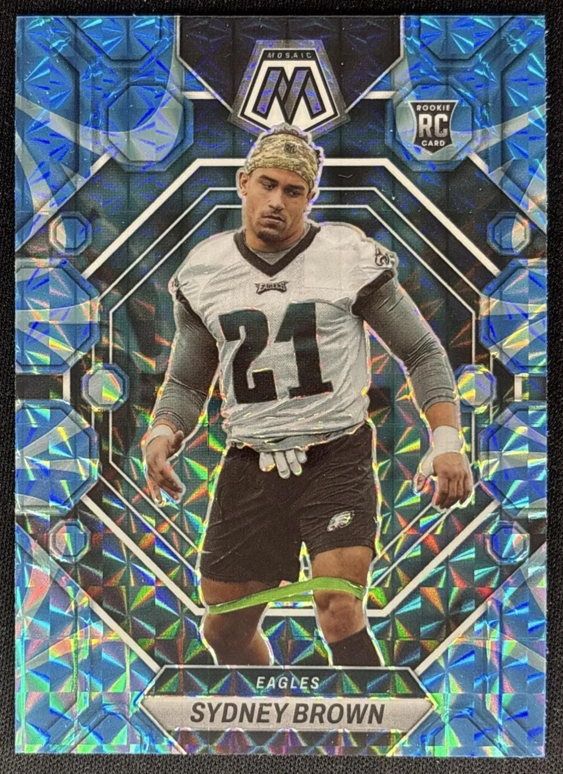 Sydney Brown 2023 Panini Mosaic Reactive Blue Mosaic Eagles