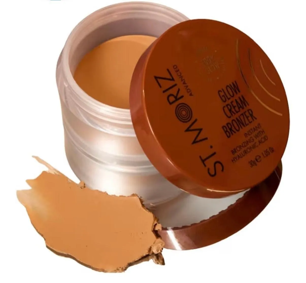 St. Moriz Advanced Glow Cream Bronzer – Instant Bronzing with Hyaluronic Acid – 30g