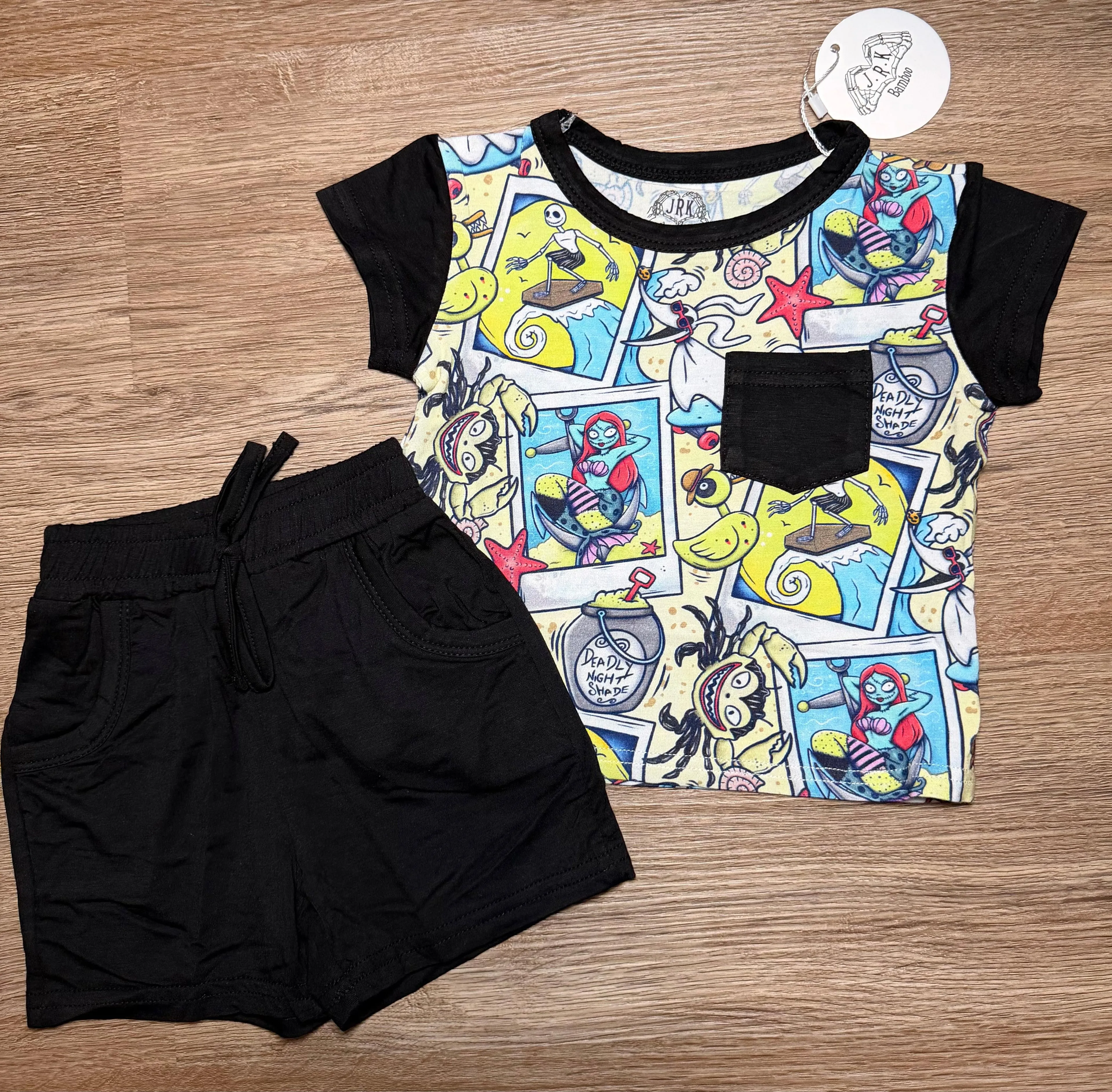 Nightmare Before the Beach - Pocket Tee & Shorts Set