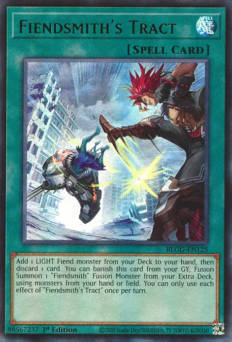 YUGIOH Fiendsmith's Tract Ultra Rare 1st Edition Near Mint BLGG-EN125