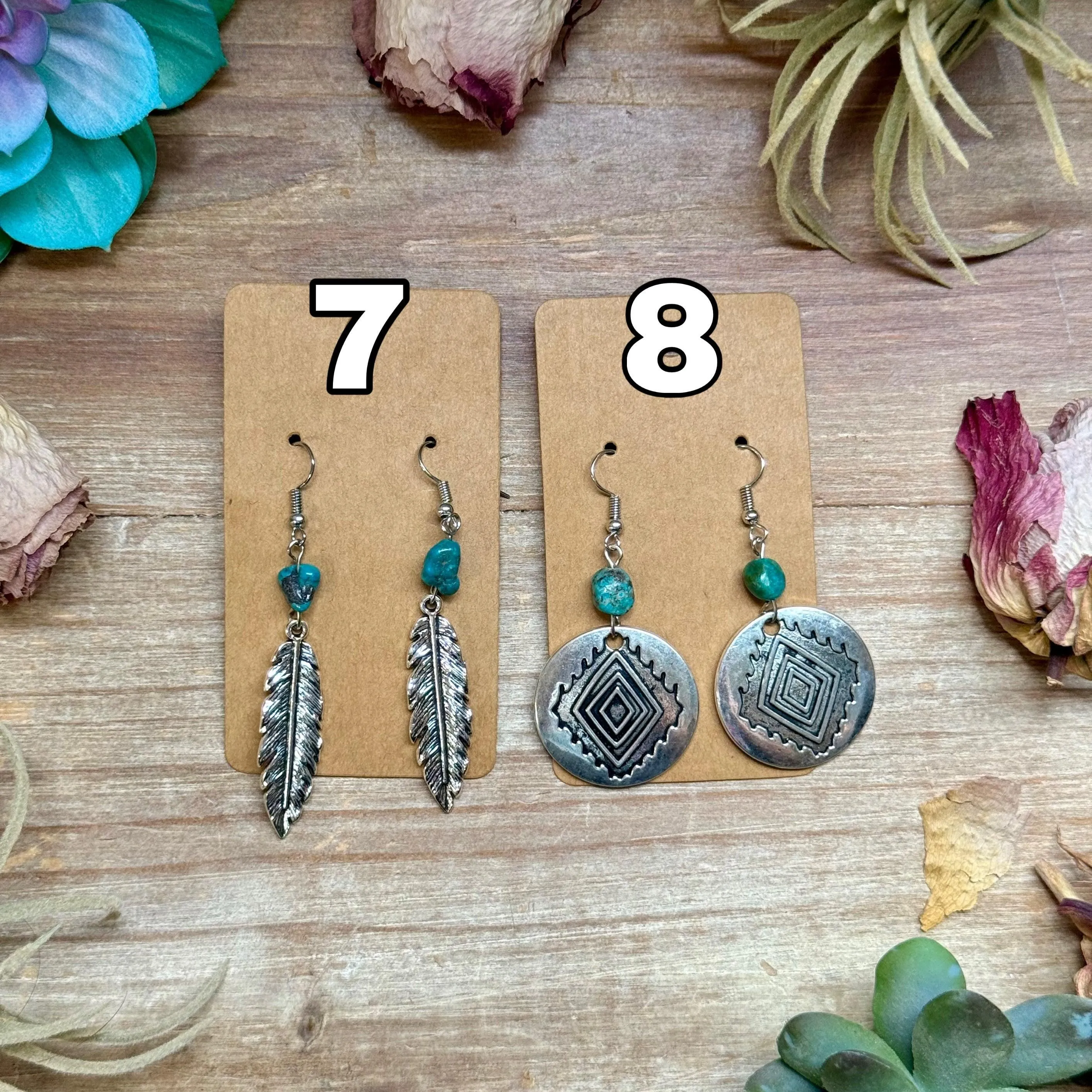 #7 feather turquoise